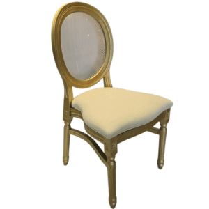 Louis Chair – Plastic Wood Look – Clear Back