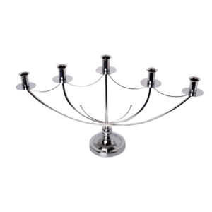 Candle Holder – Trident 5 Spoke Silver 519-25