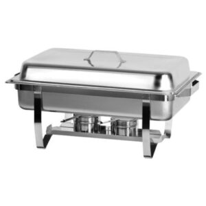 Chafing Dish – Rectangle Lid Top Silver