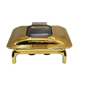 Chafing Dish – Lucile Gold Rectangle With Window