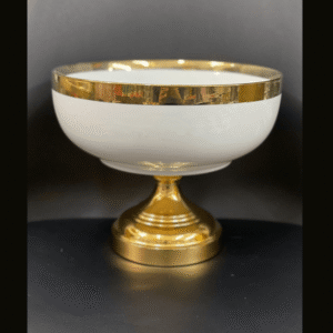 Serving Bowl – Gold Rim Footed