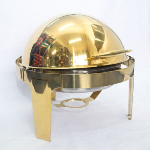 Chafing Dish – Round Roll Top Gold