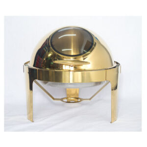 Chafing Dish – Roll Top With Window Gold