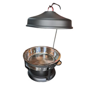 Chafing Dish – 9L Round Hanging Lid Black