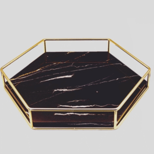 Serving Tray – Hexagon Marble Look 20cm