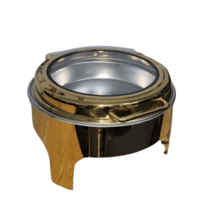Chafing Dish – Flat Top with Large Window Gold