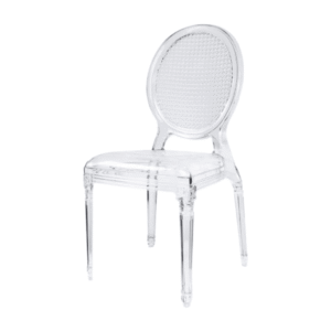 Louis Chair – Plastic – Mesh Back Clear