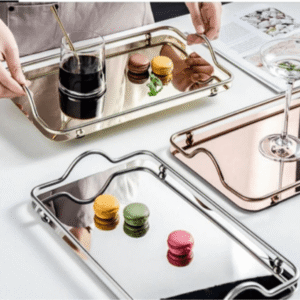 Serving Tray – Steel & Mirror
