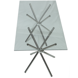 Cafe Table – Rectangle Glass Top Clear