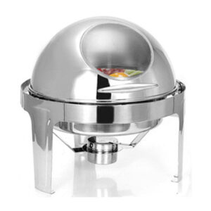 Chafing Dish – Roll Top with Window Silver