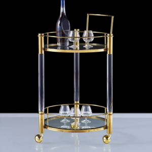 Dining Cart – Acrylic & Steel Round