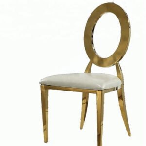 Steel Frame Oval Back Chair