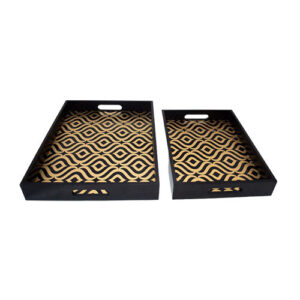 Serving Tray – Rectangle Bamboo Black