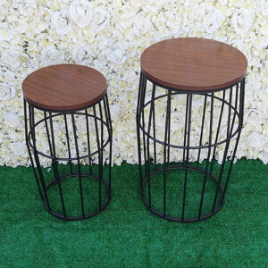 Server Tables – Bennet Side Table Set Round Black