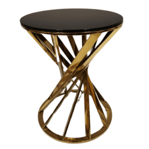 Cake Stand – Gold with Black Top
