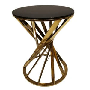 Cake Stand – Gold with Black Top